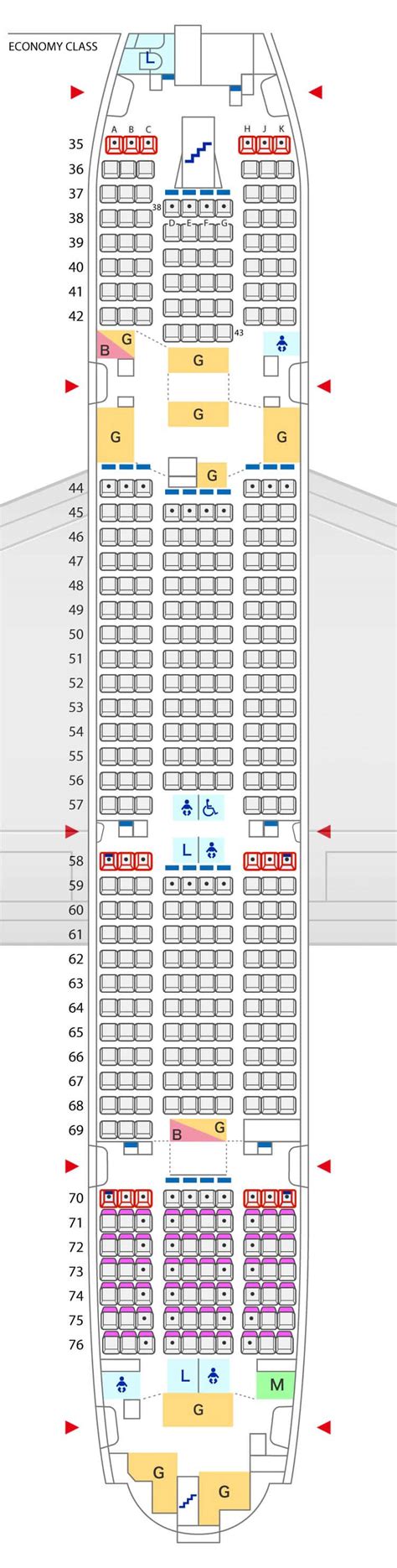 Seat map Airbus A380.